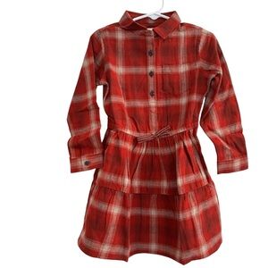 Blake Shelton x Land’ End Red Laid Dress Flannel Toddler Girls XXS 2-3 NWT